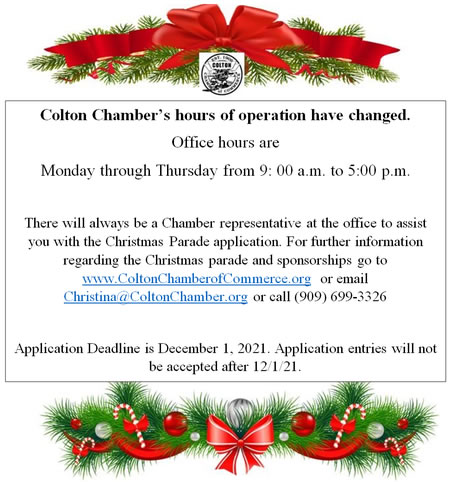 Colton Christmas Parade 2022 Christmas Parade | Colton Chamber Of Commerce